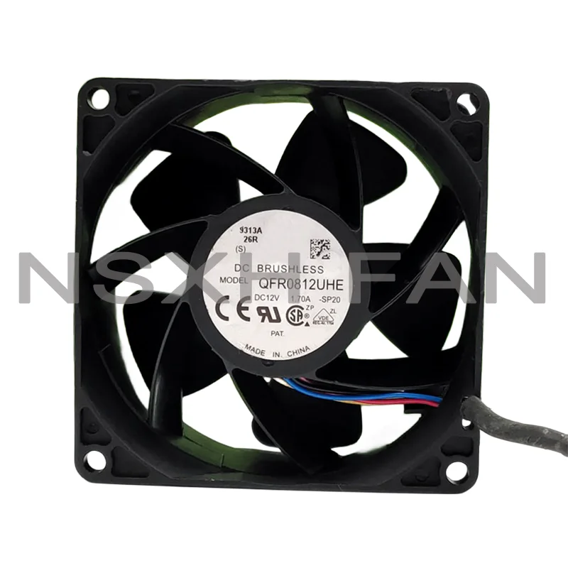 Ventilador PWM, 8cm, cm 8038, 12V, 1.7A, 4 fios, QFR0812UHE