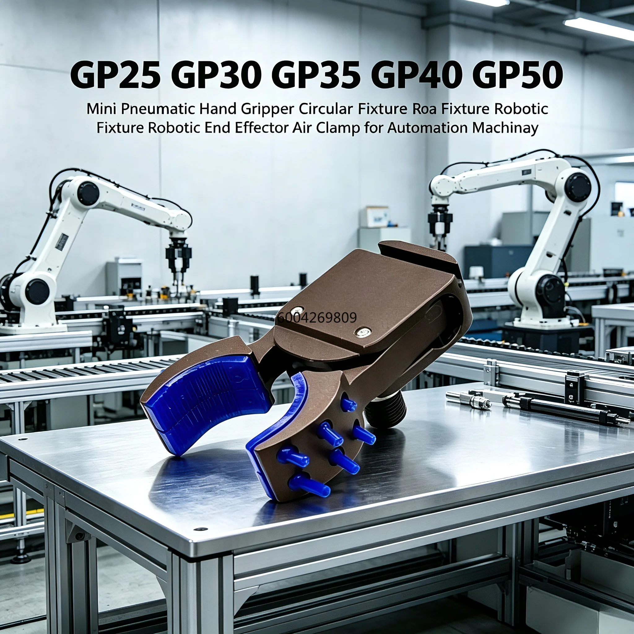 GP25 GP30 GP35 GP40 GP50 Mini Pneumatic Hand Gripper Circular Fixture Robotic End Effector Air Clamp for Automation Machinery