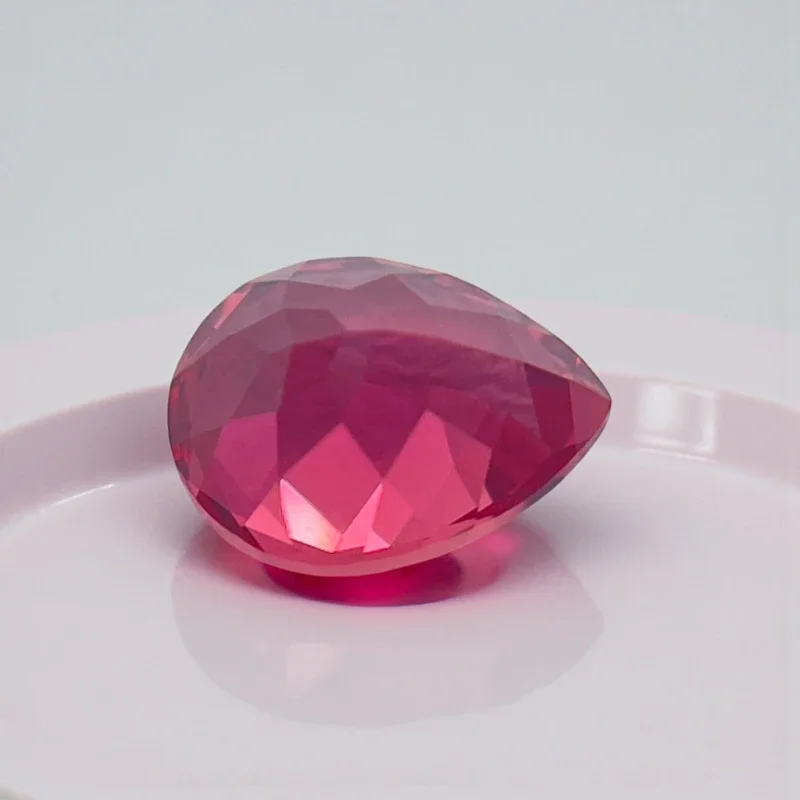 

Выращенный в лаборатории сапфир грушевидной огранки закат красного цвета DIY подвески ювелирные изделия серьги кольца изготовление основных материалов сертификат на выбор