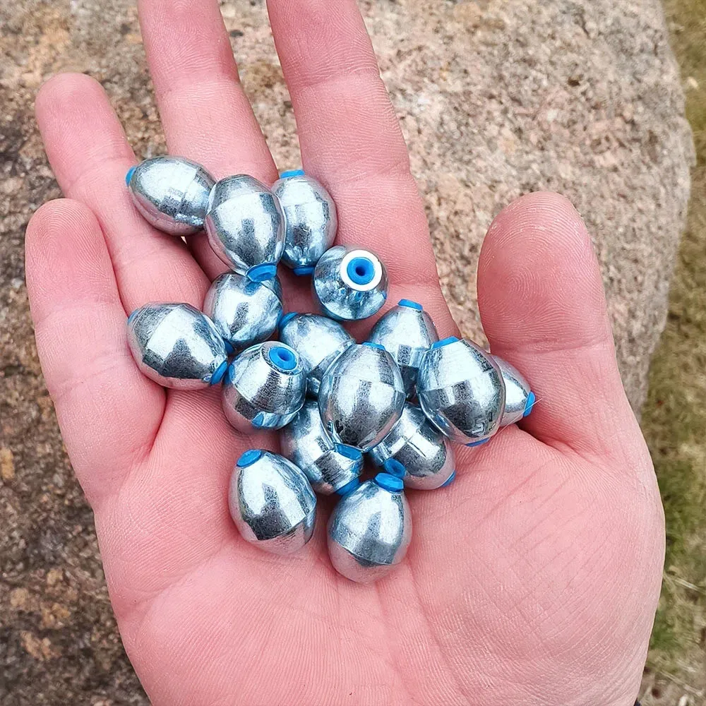Limnoid 10 Stück Angelblei aus Kohlenstoffstahllegierung, kratzfest, glatte Öffnung, verschiedene Gewichte, für Süßwasser, Salzwasser, Softbait-Rig – Detail 8