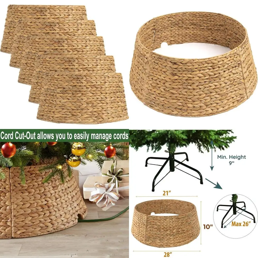 

Регулируемый 28-водовой воротник для рождественской елки с гиацинтатом, большая маленькая юбка в виде елки для декора и защиты домашних животных