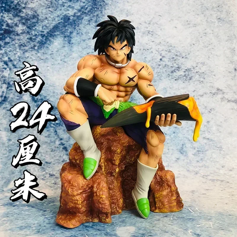 

24cm Anime Dragon Ball Figures Broli Gk Action Figure Statue Saiyan Collection Sitting Posture Broly Figurine Model Toys Gifts