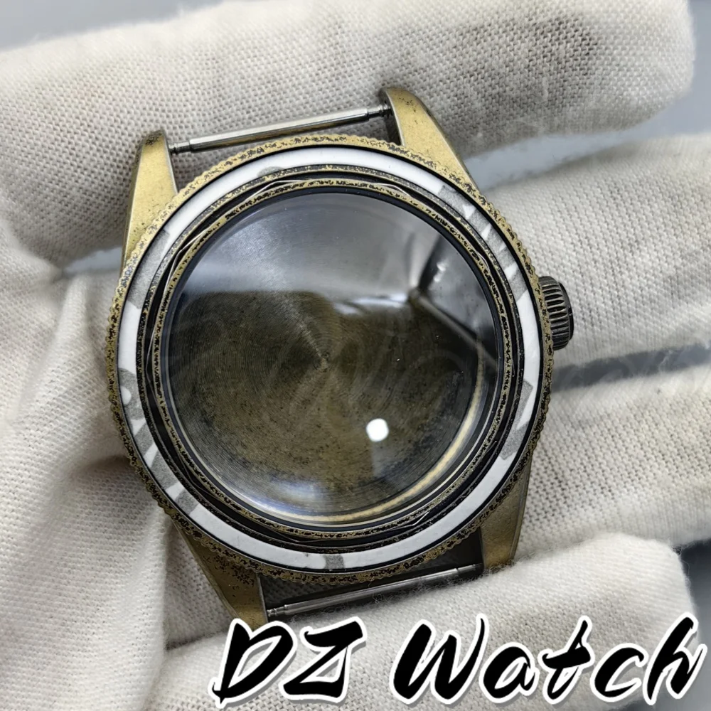 DZ 39MM NH34 NH35 NH36 NH38 NH70 Retro Domed Sapphire Crystal BB58 Bronze Watch Case ETA2824 PT5000 Waterproof Case Screw Crown view 3