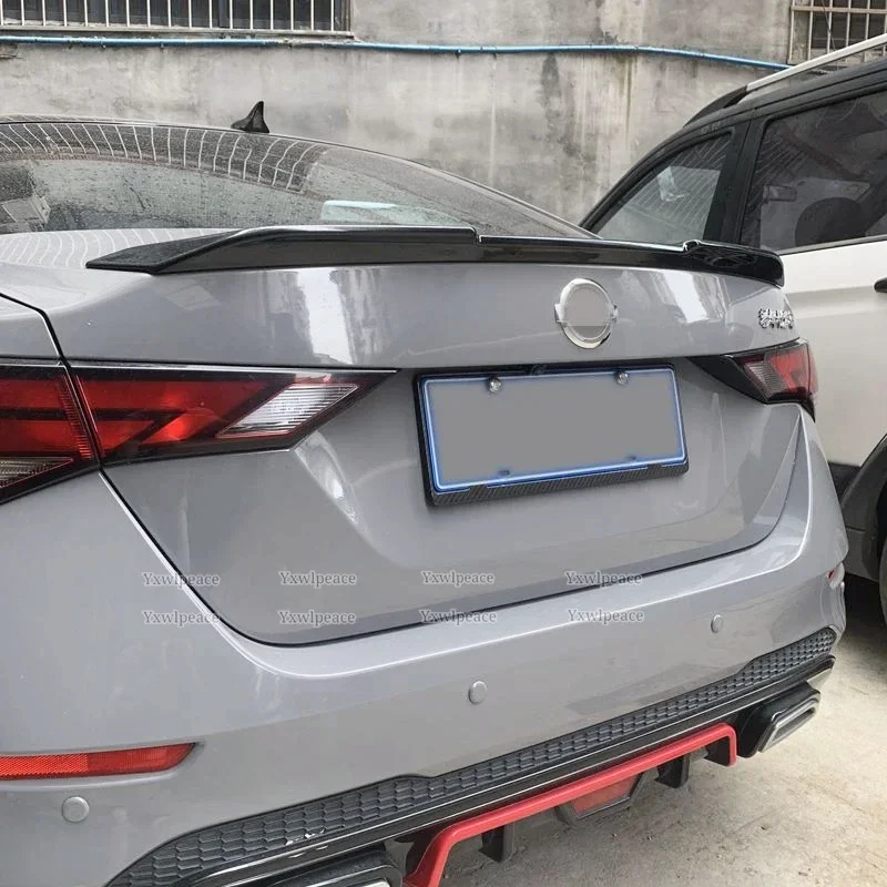 Para nissan sentra sylphy 2020 2021 2022 2023 abs plástico sem pintura cor tronco traseiro spoiler corpo kit acessórios