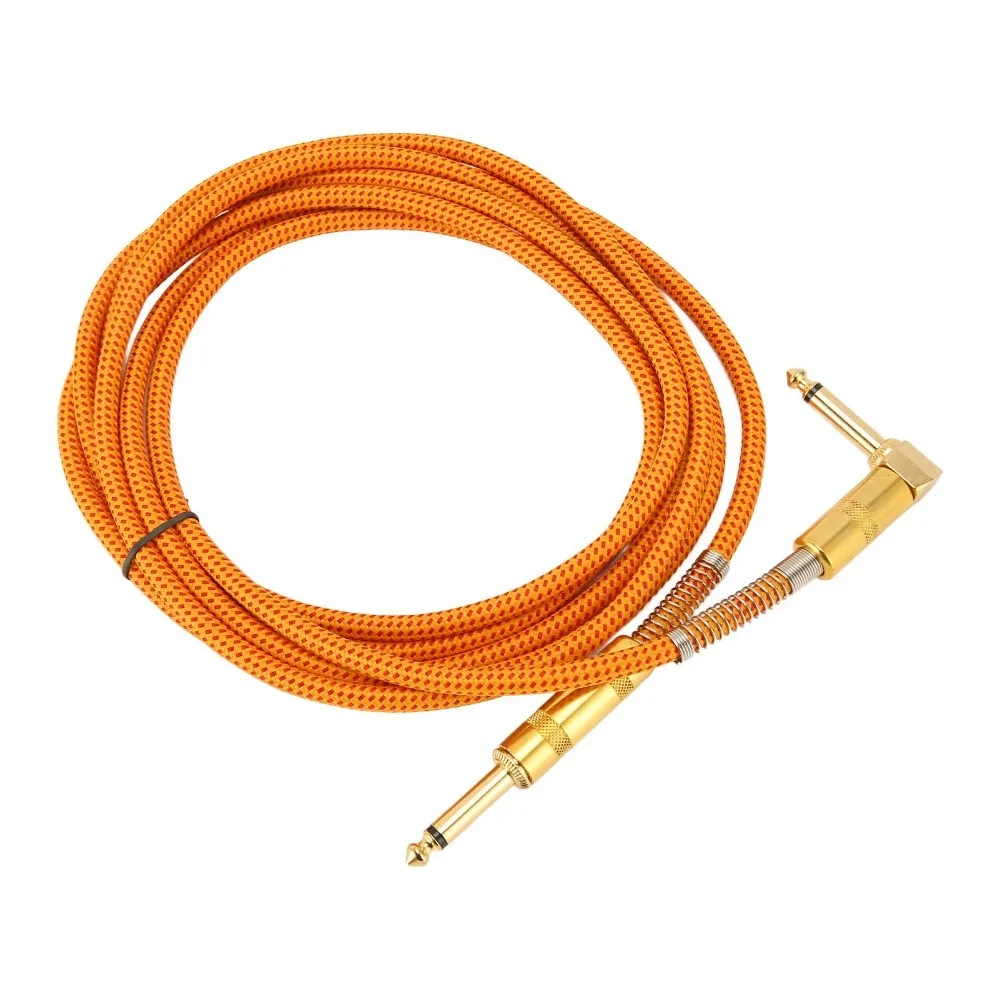 6.35mm Male to 6.35mm Male 1/4 Inch Instrument Cable 3 Meters / 9.8ft Straight Connector Guitar Cable Lossless Bass Amp Cable