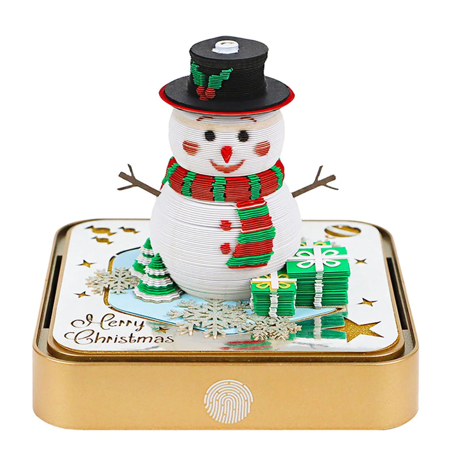 ثلاثية الأبعاد المفكرة المسيل للدموع بعيدا ورقة نحت الفن ثلج ثلاثية الأبعاد مذكرة الوسادة مع 2026 التقويم لعيد الميلاد عيد الميلاد الحاضر ثلاثية الأبعاد ورقة نحت المفكرة #5