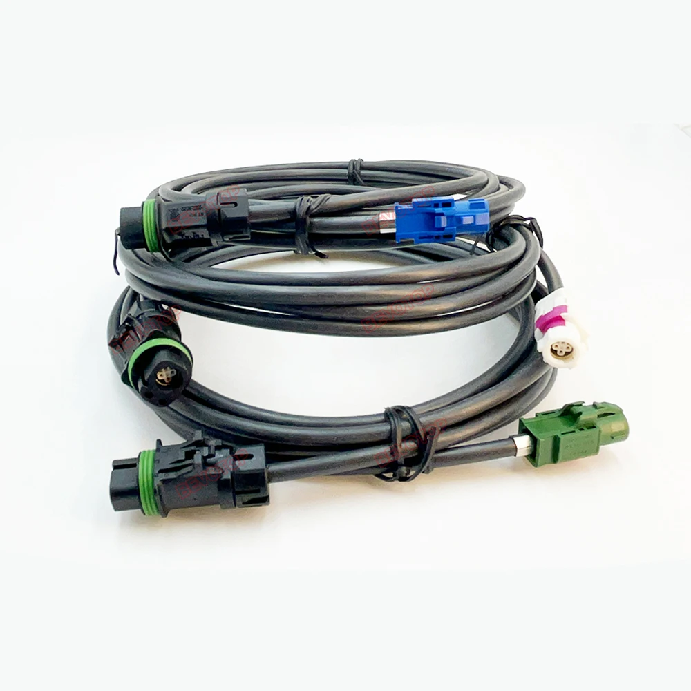 1Pcs TRSVC Rear View Camera Wire Harness HSD Cable 61119250793 Green Jack for BMW F07 F10 F11 F12 F01 F02 F03 Reverse Backup Cam