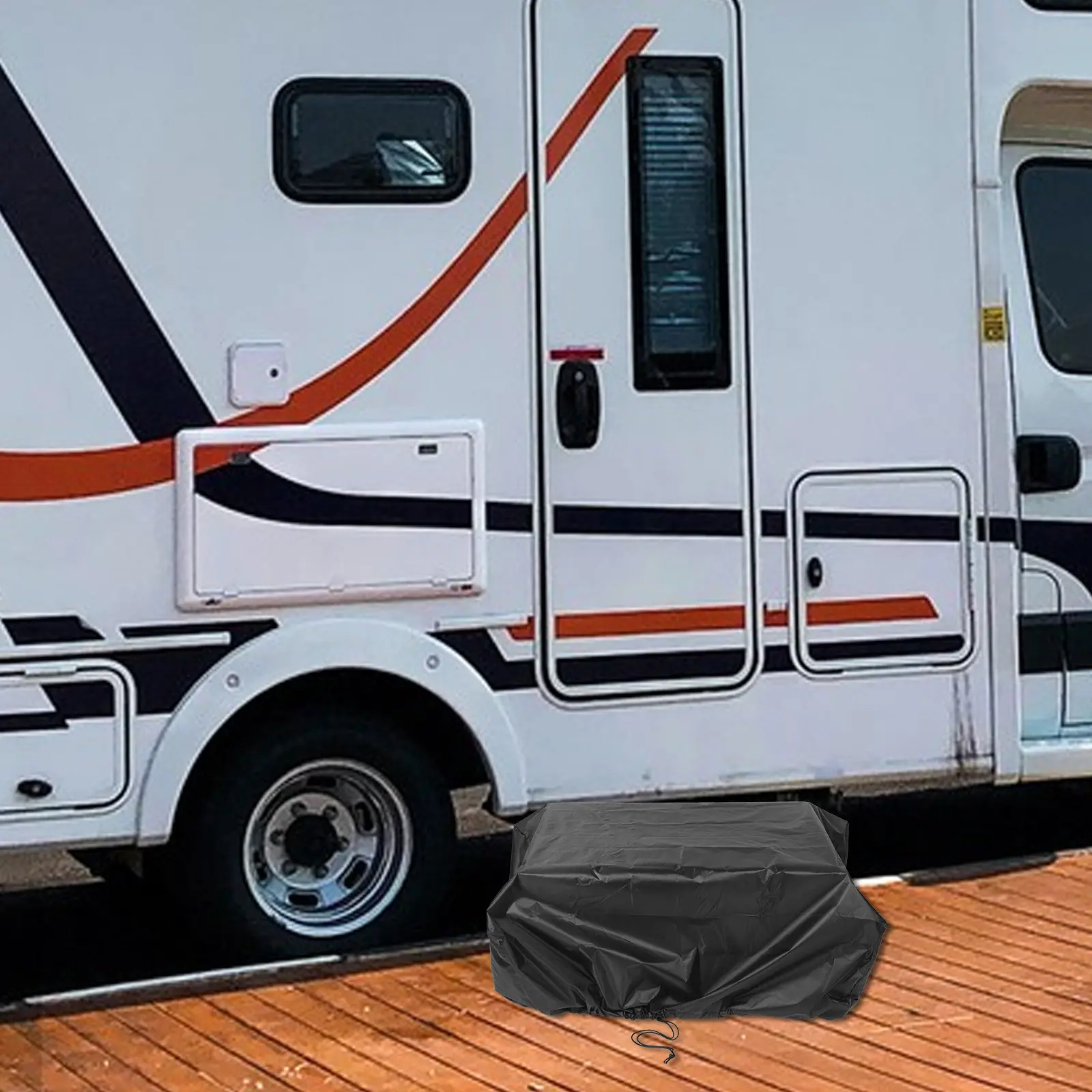 

Водонепроницаемые пылезащитные черные чехлы для кондиционеров автофургонов, УФ-стойкие защитные накладки на крышу для прицепов, аксессуары для автодомов на открытом воздухе