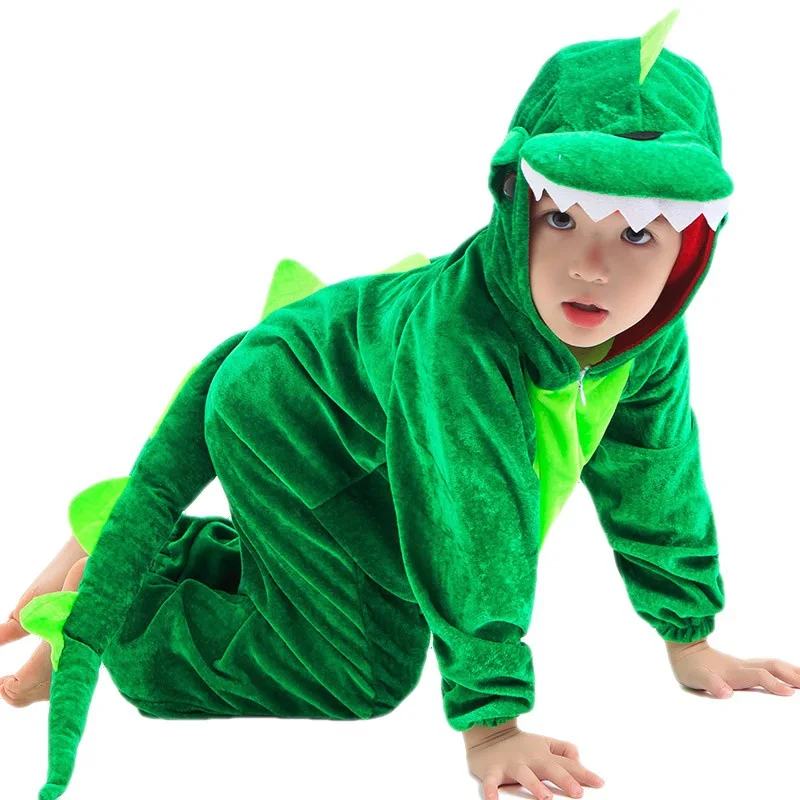 Cute Animal Dinosaur Costume Cosplay tirannosauro Rex per bambini Set Carnival Stage Drama Performance Party Stage puntelli abiti