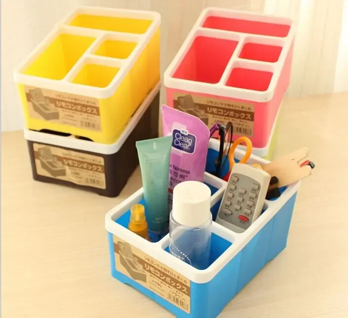 

1PC Japanese Candy Color Desktop Receiving Box Multipurpose Storage Box Remote Control Container OK 0059