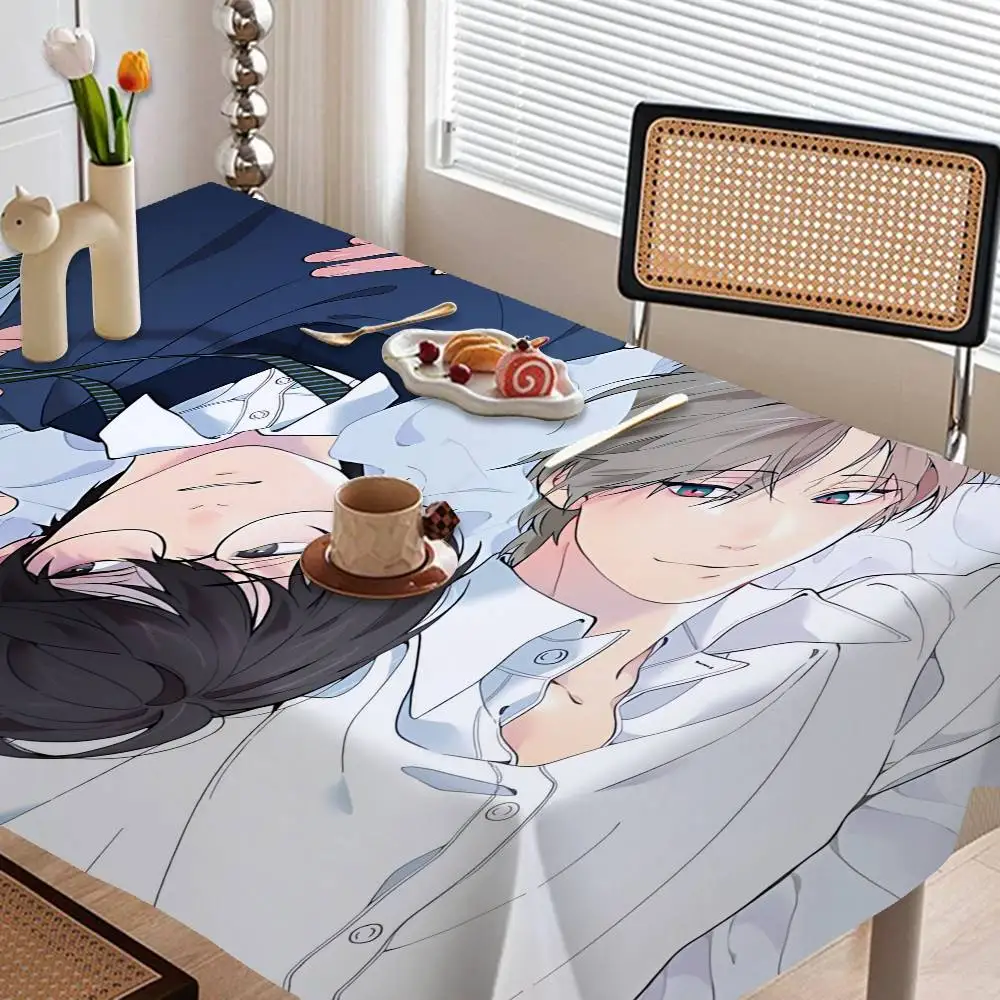 Anime Lost In The Cloud Home Tablecloths Dining Decoration And Rectangular Table Accessories Waterproof Cloth Anti-stain