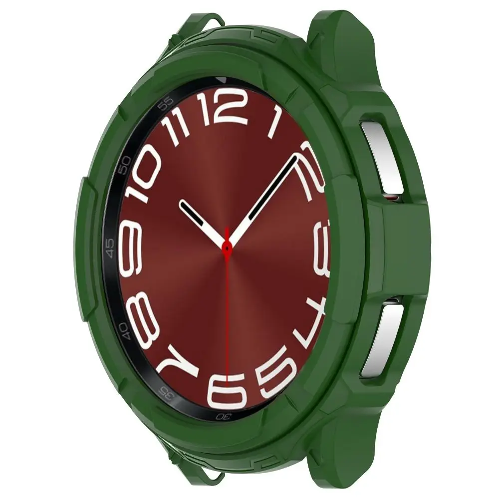 เคส TPU + ฝาปิด47มม. 43มม. ฝาครอบป้องกันฝาปิดอุปกรณ์ป้องกันหน้าจอแบบกลวงสำหรับ Samsugn Galaxy Watch 6 CLASSIC