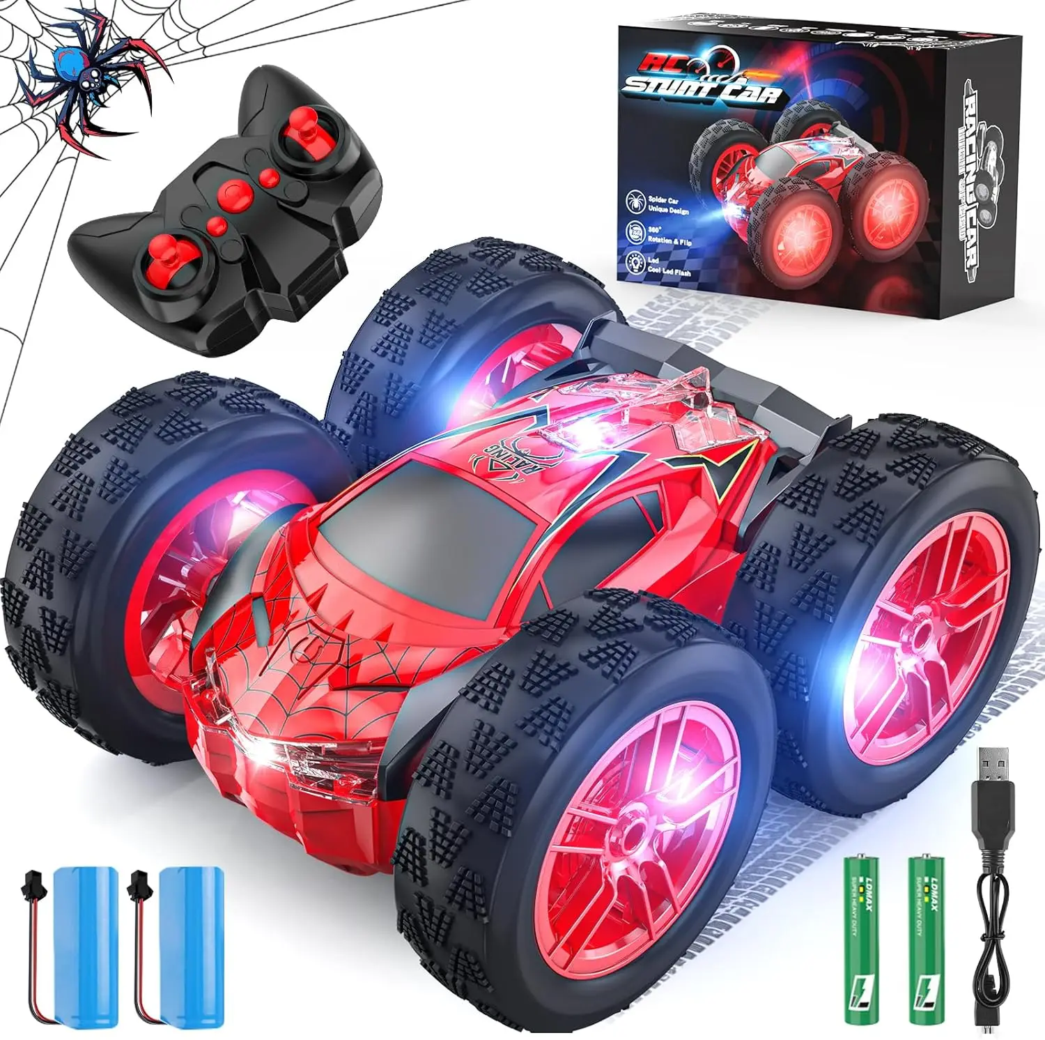 

Машинка на радиоуправлении для детей, трюковые машинки-игрушки для мальчиков 4-7 лет с крутым двусторонним рисунком и