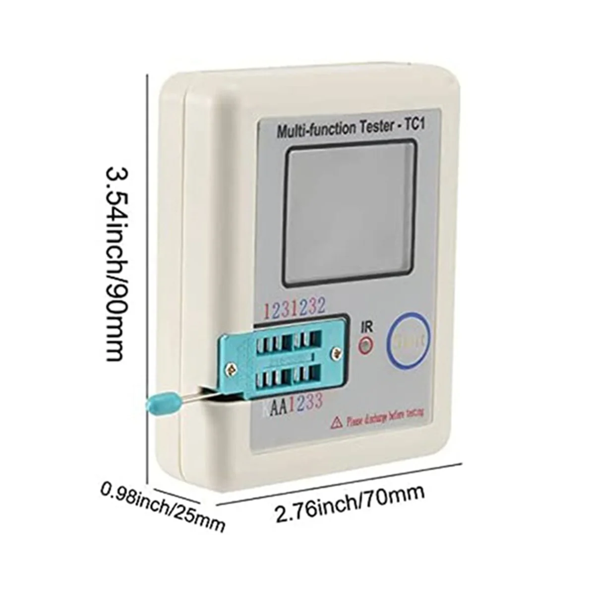 ABJZ شاشة ملونة متعددة الوظائف TFT الخلفية الترانزستور LCR-TC1 تستر لمقاوم الصمام الثنائي الثلاثي مكثف