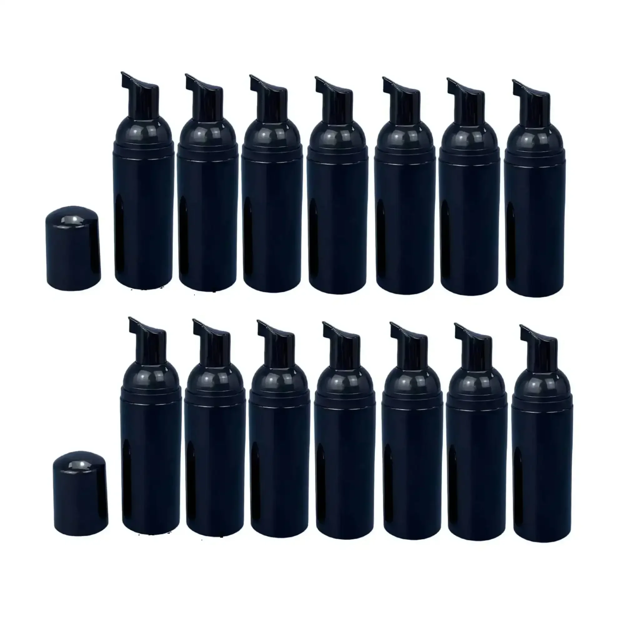 30/50pcs Black Plastic Foam Pump Bottle Empty Face Cleaner Soap Eyelashes Cosmetic Dispenser Bottle containers