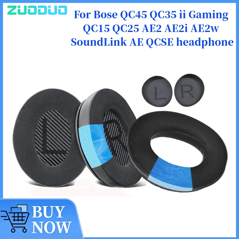 

ZUODUO For Bose QC45 QC35 ii Gaming QC15 QC25 AE2 AE2i AE2w SoundLink AE QCSE Gaming Headphones replacement Earmuffs ear covers