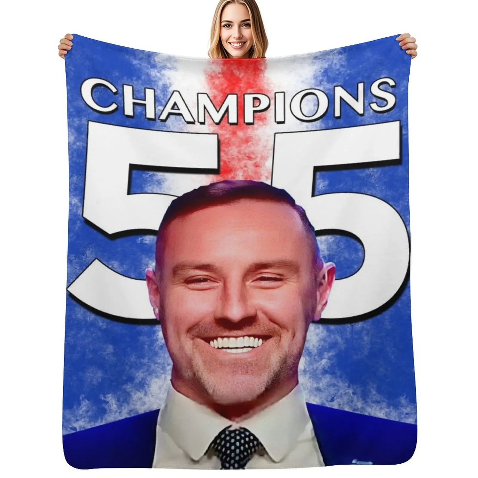Glasgow Rangers Champions 55 Throw Blanket Camping for sofa blankets and throws Designers Hairys for winter Blankets