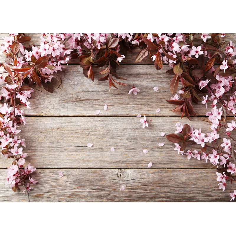 Vinyl Custom Photography Backdrops Props Flower Wood Planks Photo Studio Background MB -01