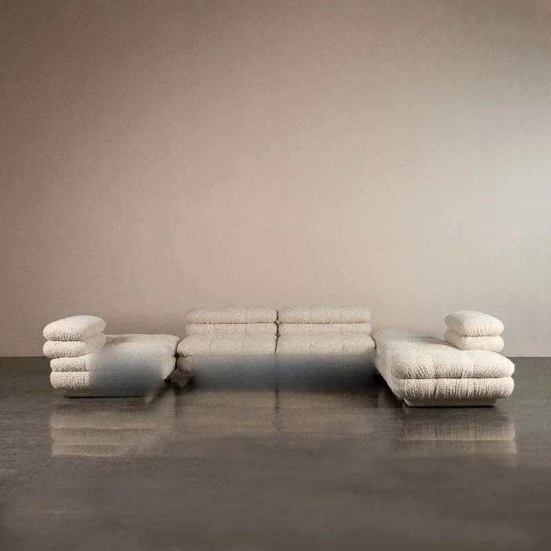 Slack design Melaleuca snow module sofa, light French retro replica cream sofa