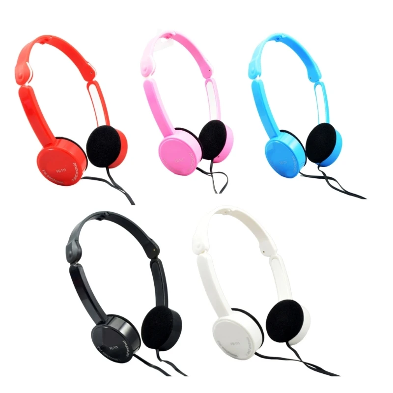 L74B Kids Headphone Corded Over Ear Foldable Stereo Headset with 3.5mm Mic for Child Boy Girl Travel School Gaming Cellphone