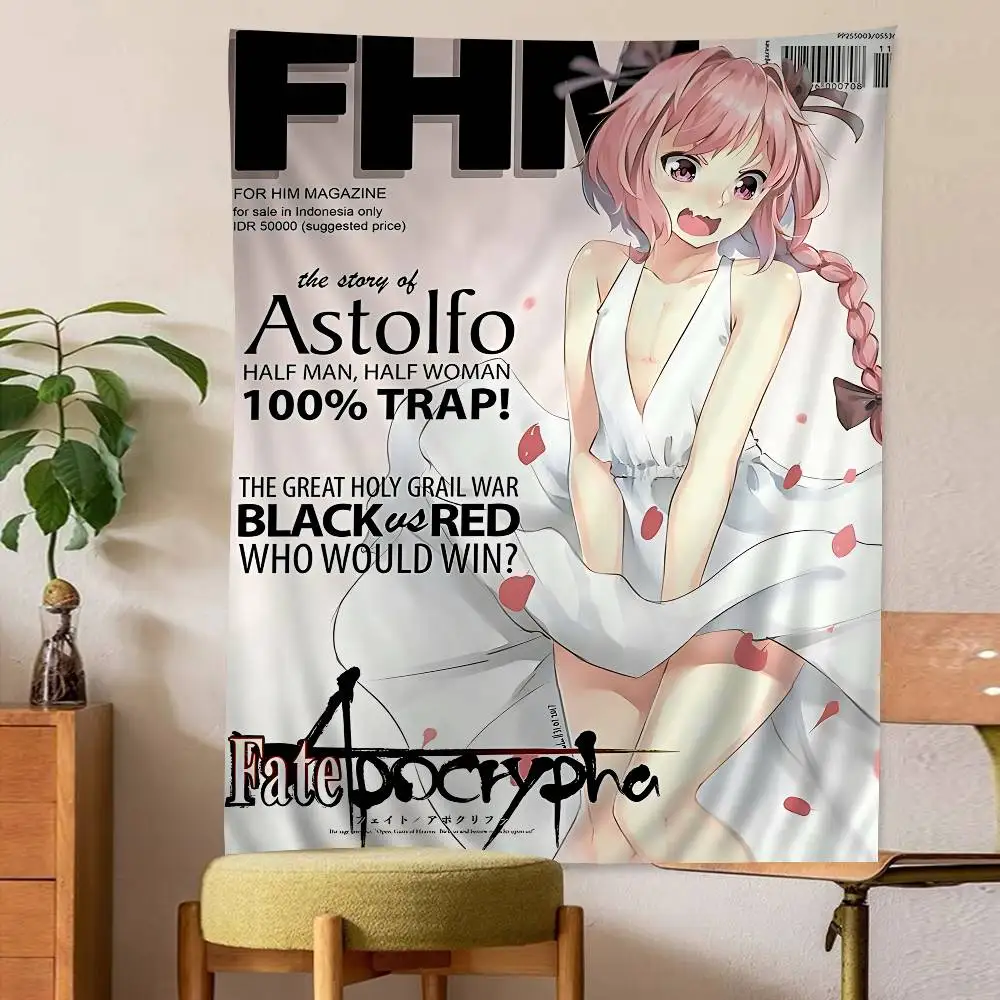 Fate Apocrypha Astolfo Chart Tapestry Art Science Fiction Room Home Decor Cheap Hippie Wall Hanging