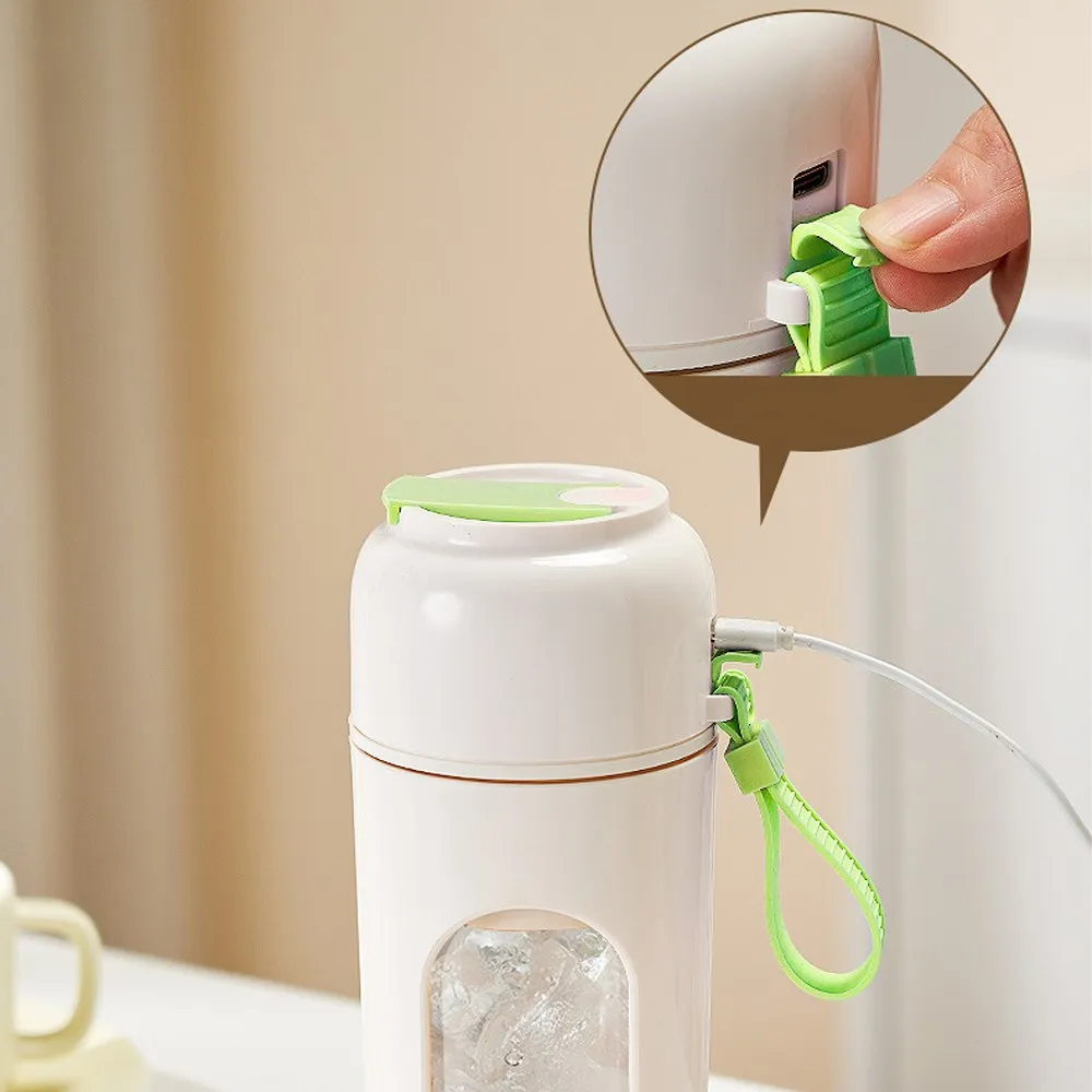 Portable insulated cup wireless mixer 12 blade suction tube 350ml large capacity battery mixer/mixer/mixer