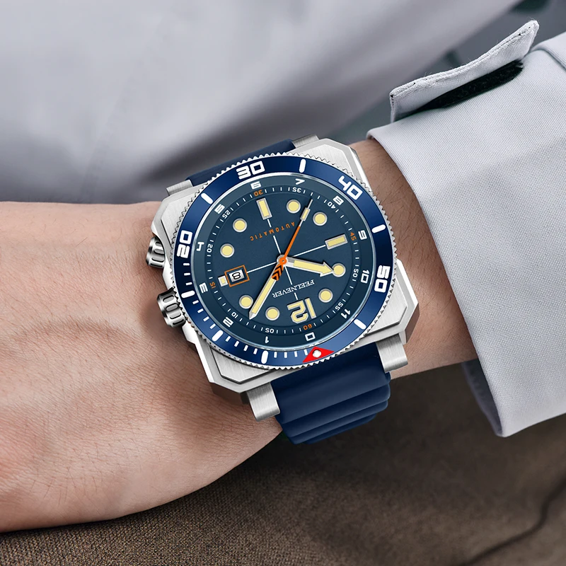 FEELNEVER 2026 Automatic Mens Watch LIGE Luxury Mechanical Watches Men 300M Waterproof MIYOTA 8215 316L Steel Wristwatches Reloj view 6