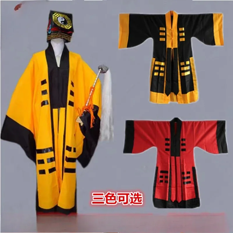 التقليدية الصينية الطاوية Wudang شاولين الراهب الجلباب الطويل الكونغ تاي تشي باغوا بدلة قتالية الكبار ماوشان الكاهن تأثيري الملابس #1