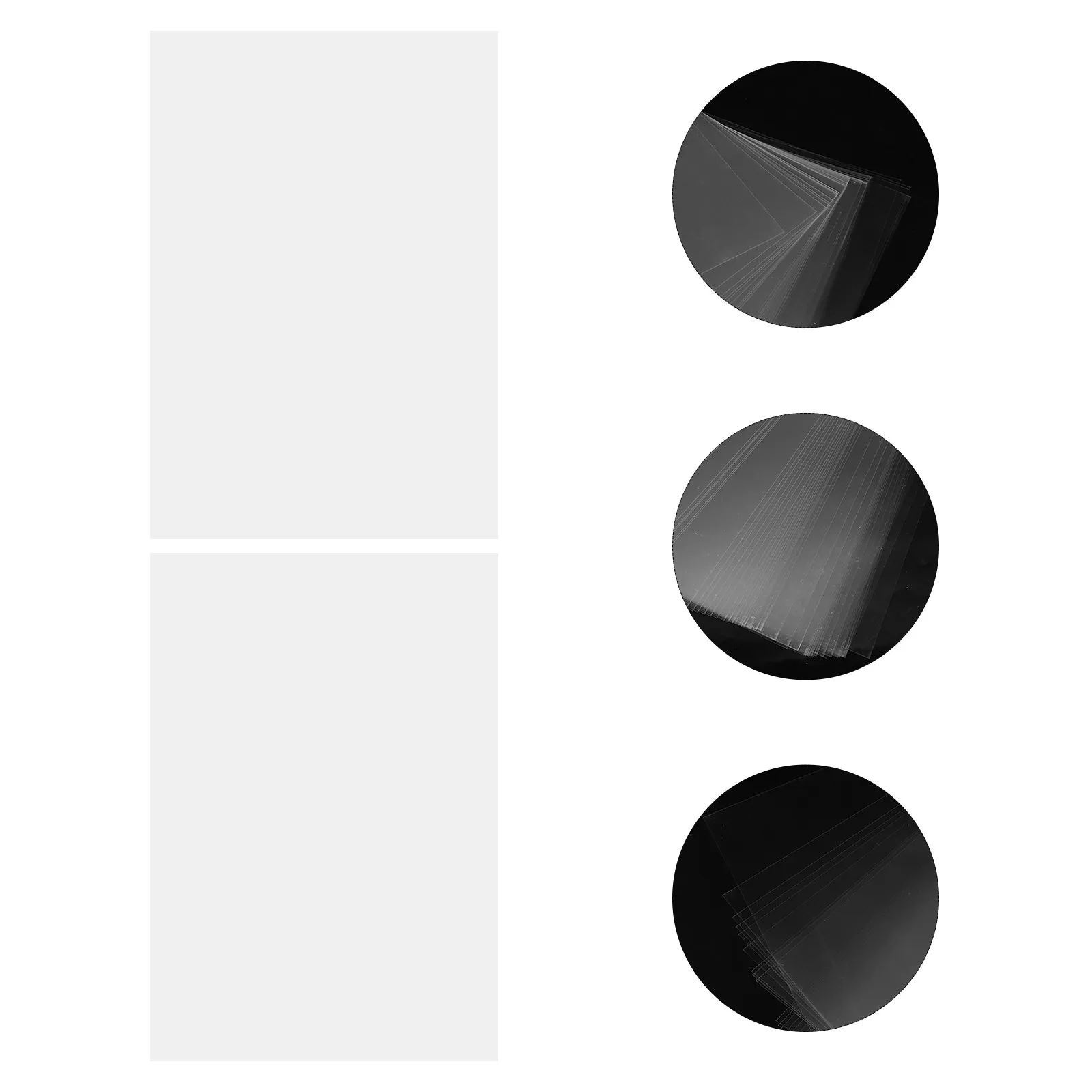 

50Pcs A4 Non-Adhesive Double-Sided Pet Release Film Sheets Transparent Binder Divider Pages for DIY Sticker Catalog Tape
