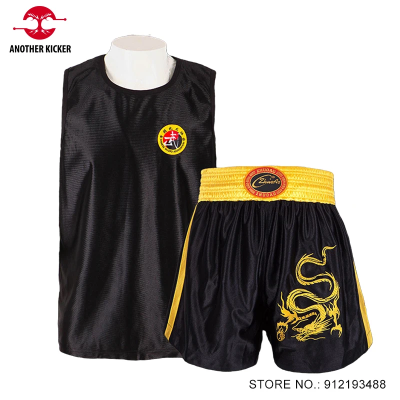 Boxing Shorts Muay Thai Shorts and Shirt Set Men Women Kids Sanda Wushu Wrestling Martial Arts Uniform MMA Kickboxing Fight Wear