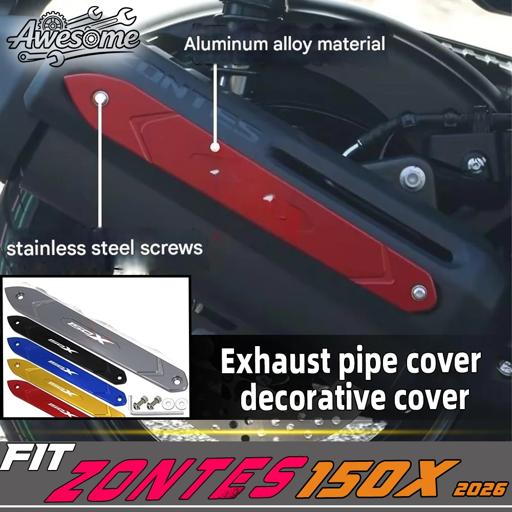 CNC Aluminum Exhaust Anti-Scald Protective Cover Fit For 2026ZONTES 150X