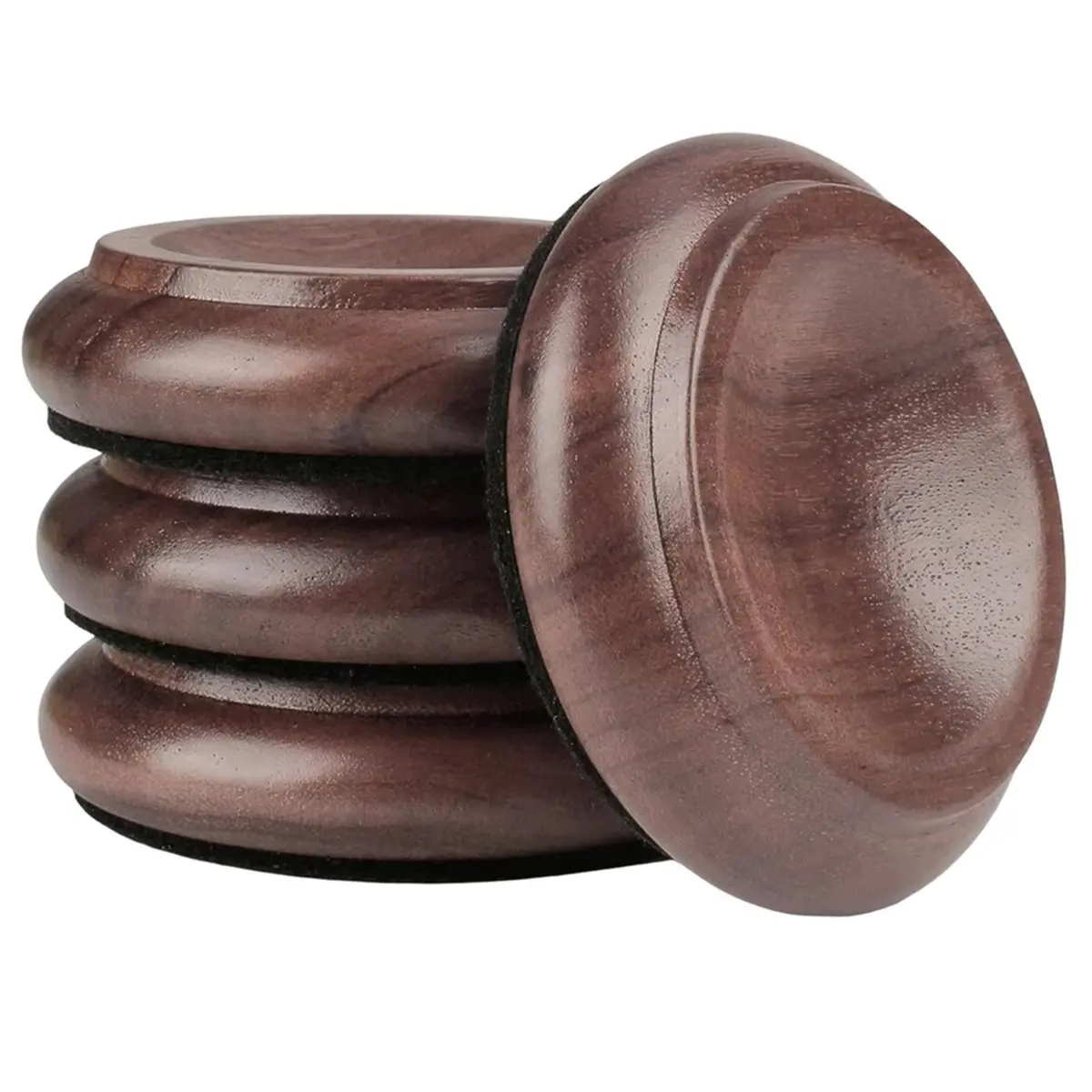 High Quality Piano Caster Cups Furniture Pads Upright Piano Caster Cups Wood Coasters Cups Floor Protectors for Furniture 4pcs