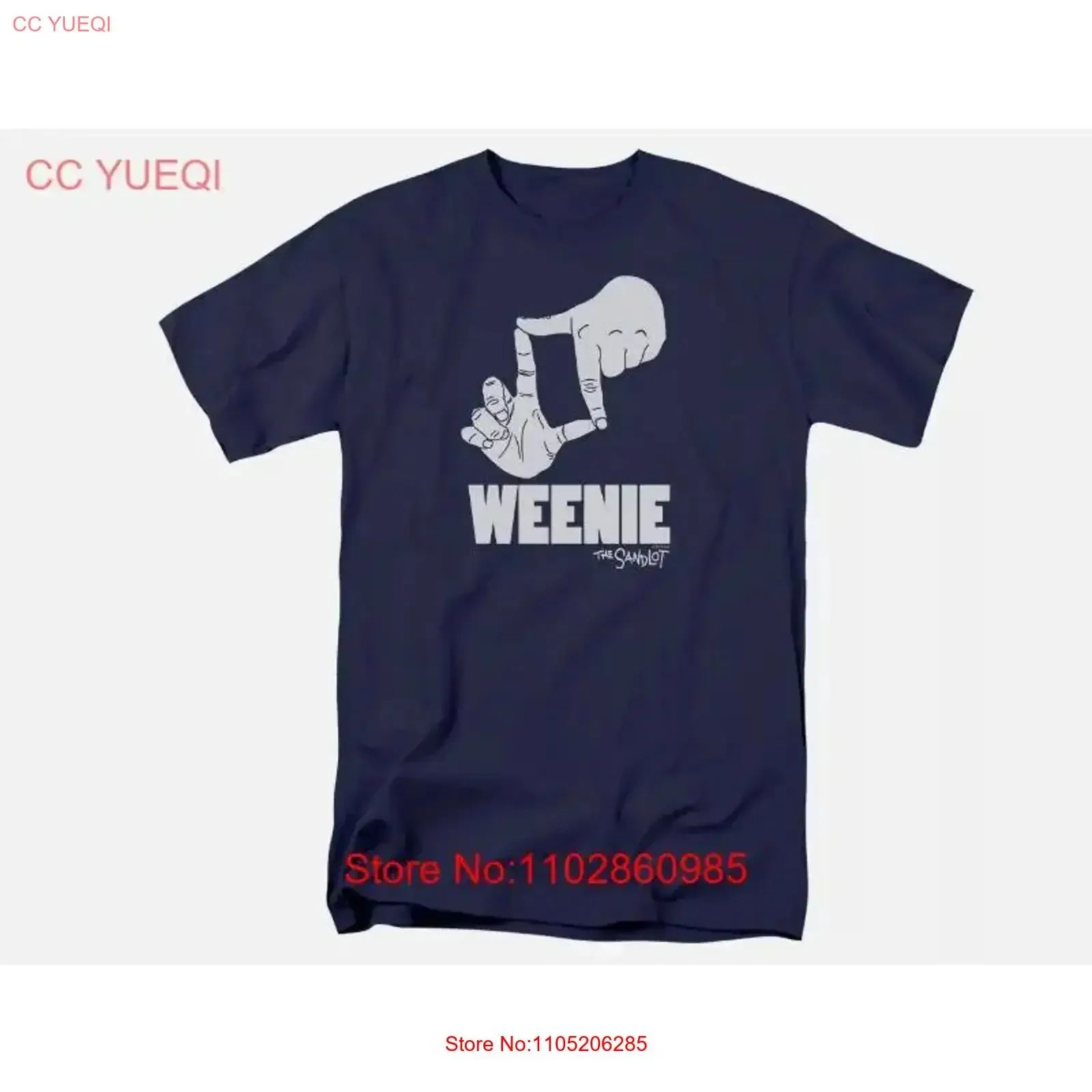 The Sandlot L7 Weenie T Shirt Mens Licensed Classic Baseball Movie Navy vintage Washed Comfortable graphic Casual Slightly