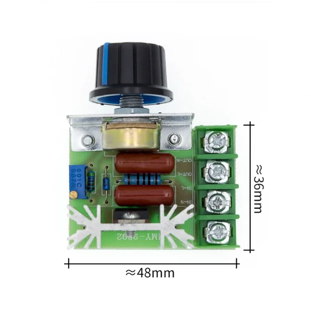 2000W silicon controlled high power electronic voltage regulator dimming temperature regulation speed module