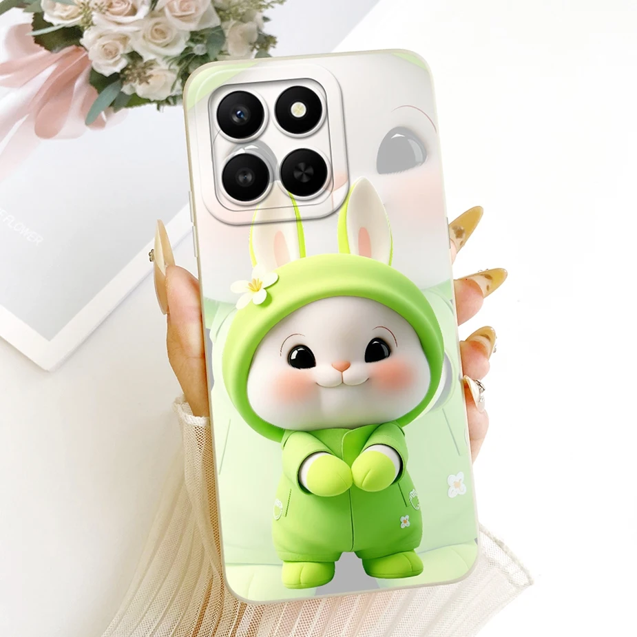 حافظة ذكية لهاتف Honor 400 LGN-NX1 غطاء كرتوني على شكل أرنب لطيف مقاوم للصدمات حافظة لهاتف Honor X7d HonorX7d 5G Fundas Coque