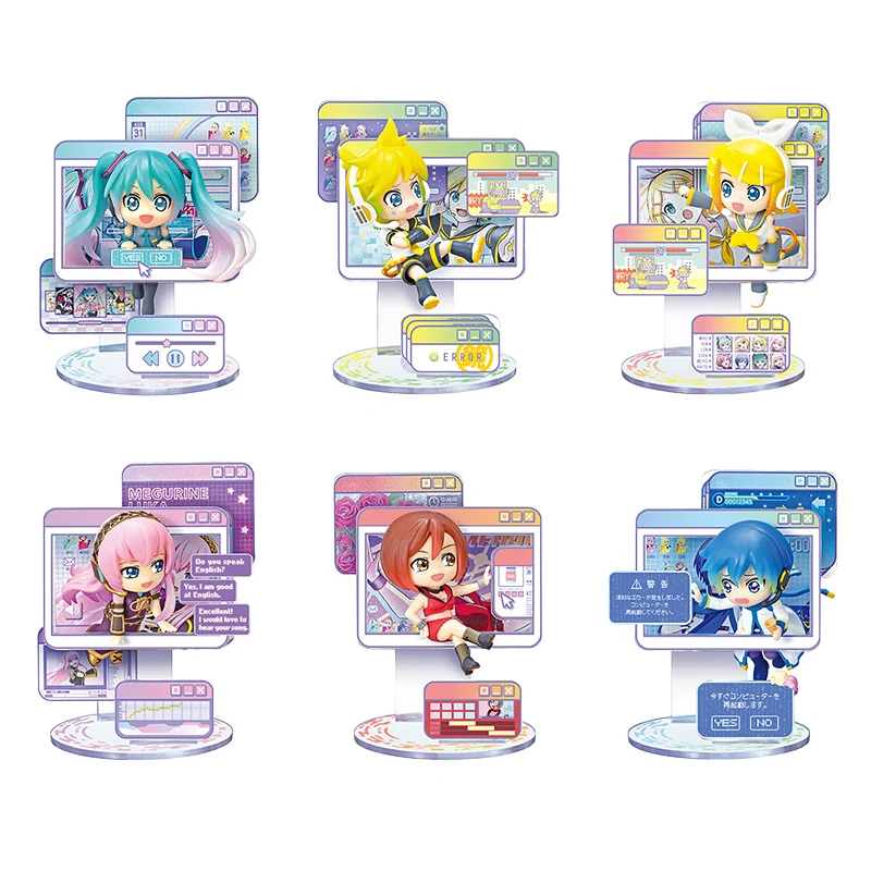 

Original Genuine CANDY TOY Hatsune Miku Miniature of Computer Window Pop-up Window Toys for Boys Girls Gift Collectible Model