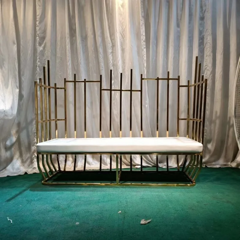 Hardware double multi-pole birdcage chair, hotel wedding decoration chair, bride and groom banquet chair