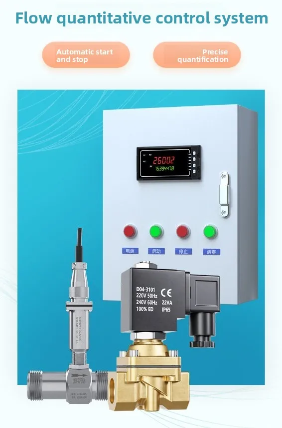 Industrial Liquid Turbine Flowmeter DN10 Pipe Water Flow Sensor with Quantitative Control for Tap Water Pipeline
