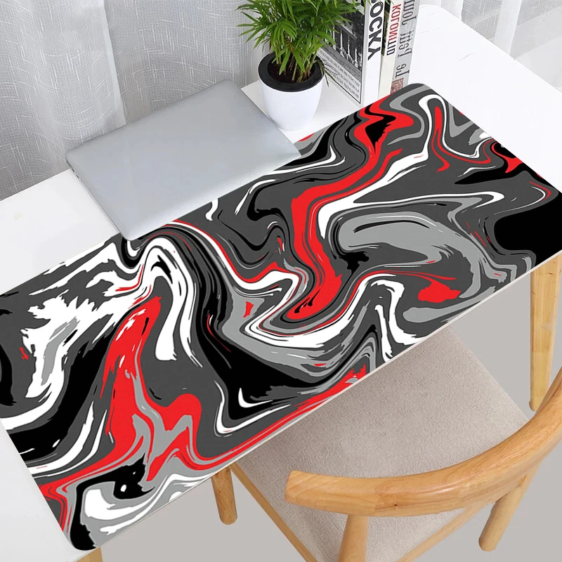 Hot Selling Mouse Pad Notbook PC Gamer Keyboard Pad NonSlip Rubber Extended Office Computer Desk Mat Gamer Fluid Art MousePad