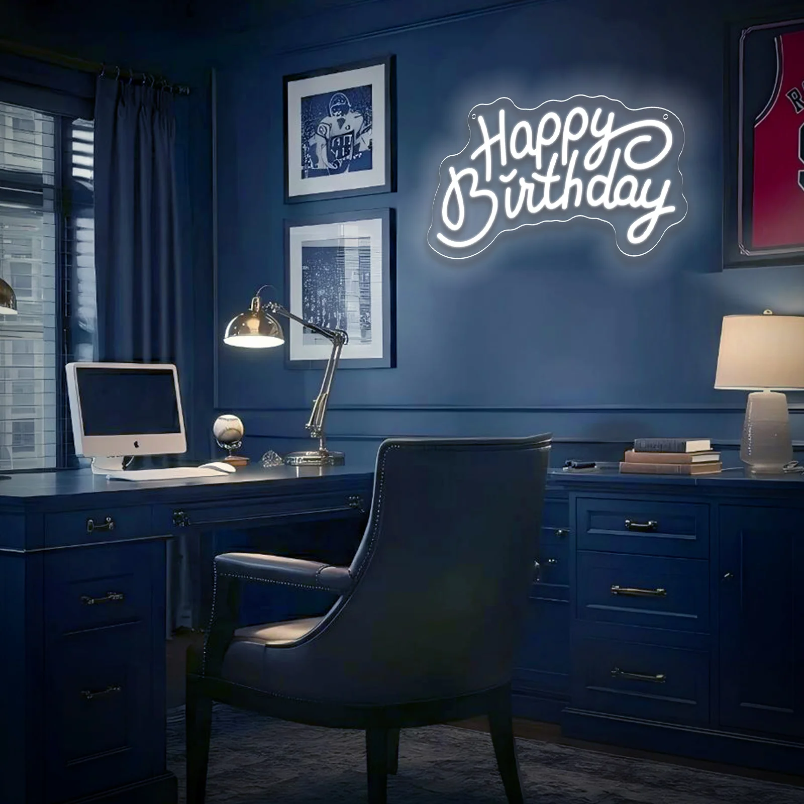 LED Neon Light Happy Birthday Neon Sign for Restaurant Man Cave Bedroom Shop Bar Decor Birthday Gift for Friend USB Dimmable