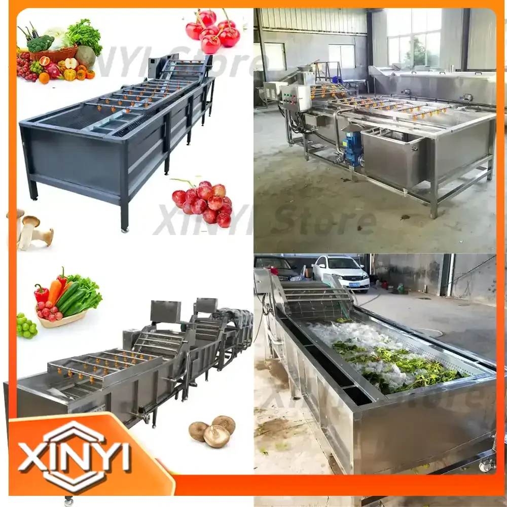 High Efficiency Industrial Vegetable Mango Cleaning Machine for Blueberry Strawberry Fruit Washer Bubble Washing Machine for