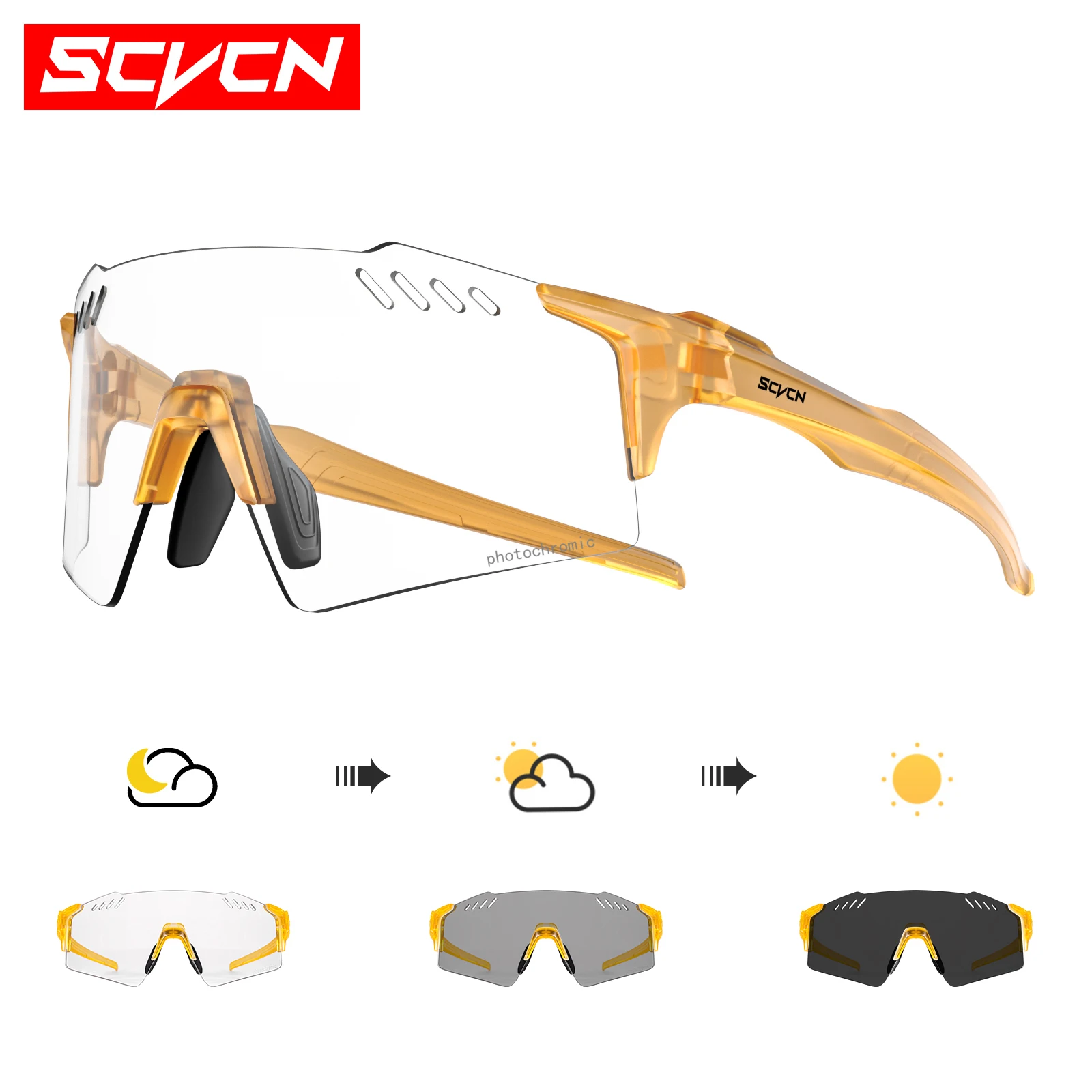 SCVCN Photochrome Sport Sunglasses 9