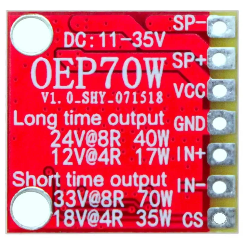 TDA8932 Amplifier Board Mono 70W 12V 35V High Voltage TDA8932BTW Class D for Car Audio Subwoofer