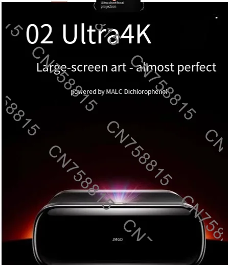 Three-Color MEMC  Laser Beamer 2800 CVIA lumens，O2 Ultra Projector Ultra Short Throw and 4K (3840 x 2160 ) view 2