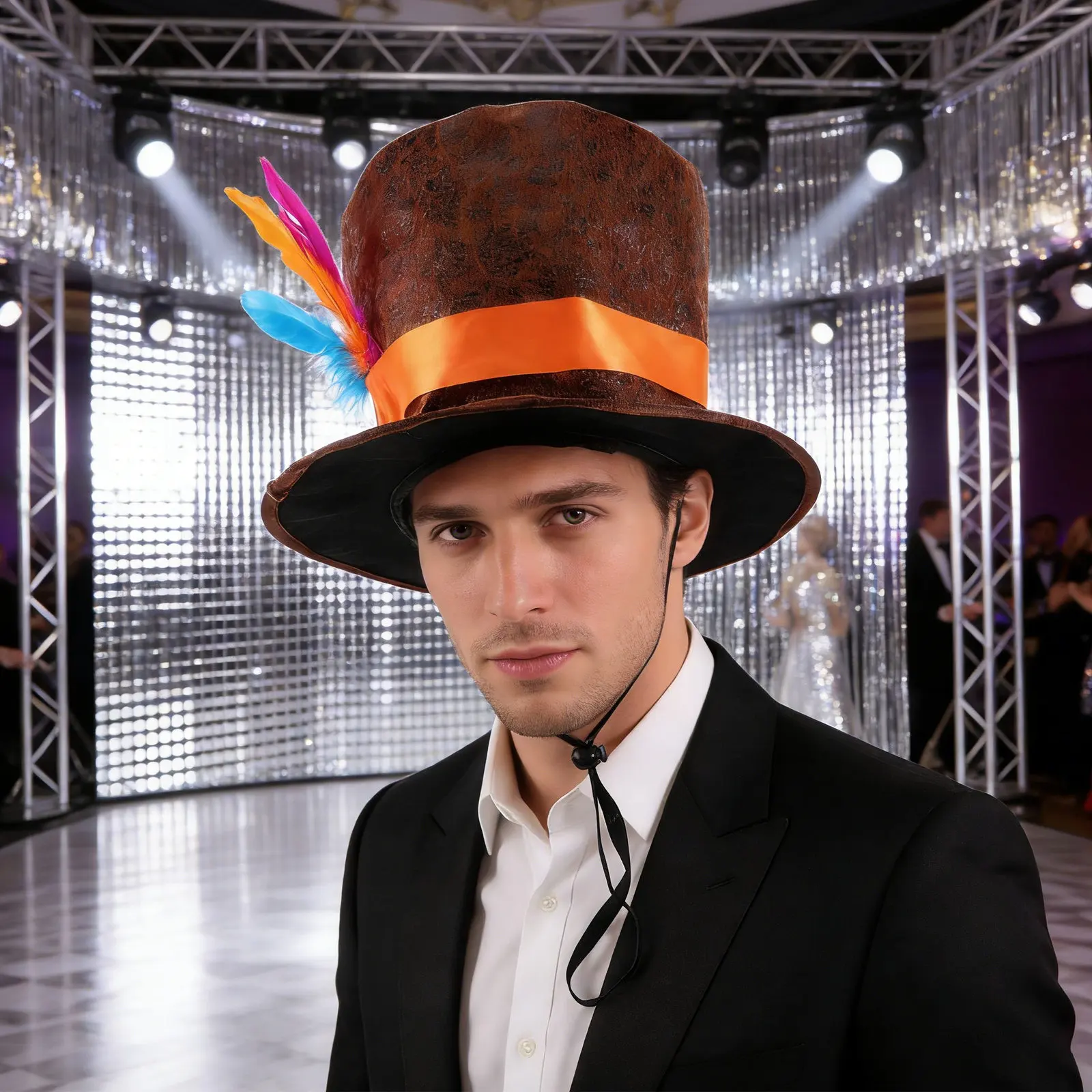 Chapéu de Festa Pequeno Colorido Estilo Anos 20 Fascinator para Chá da Tarde, Decoração de Cabeça para Aniversário, Cosplay e Fantasia de Halloween