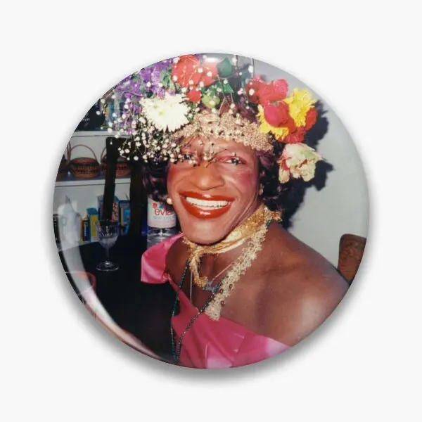 Marsha P Johnson  Soft Button Pin Gift Metal Fashion Cartoon Cute Funny Hat Collar Clothes Lapel Pin Women Creative Brooch