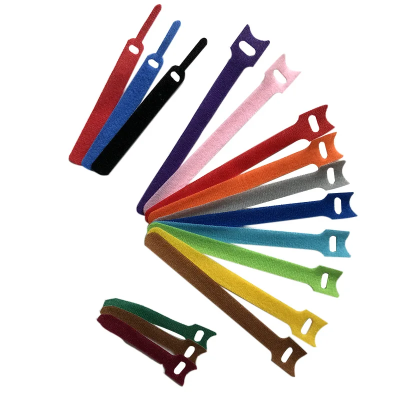 10/30/50/100PCS Releasable Cable Ties Colored Plastics Reusable Cable ties Nylon Loop Wrap Zip Bundle Ties T-type Cable Tie Wire