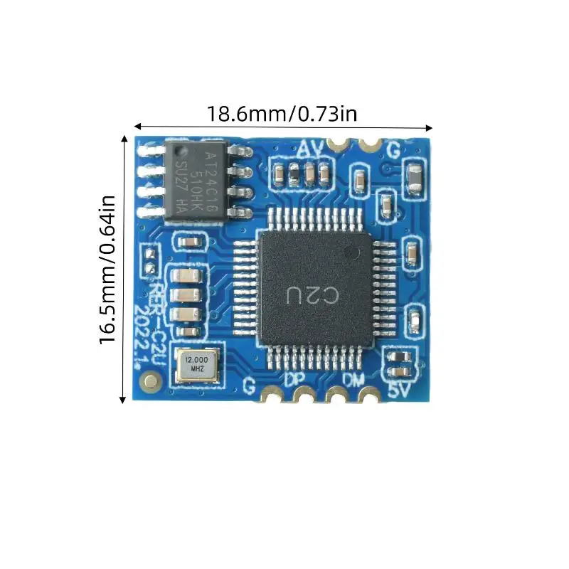 CVBS to USB Video Capture Module Compact Size Analog AV to Digital Webcam Adapter for Travel Video Recording 1PC