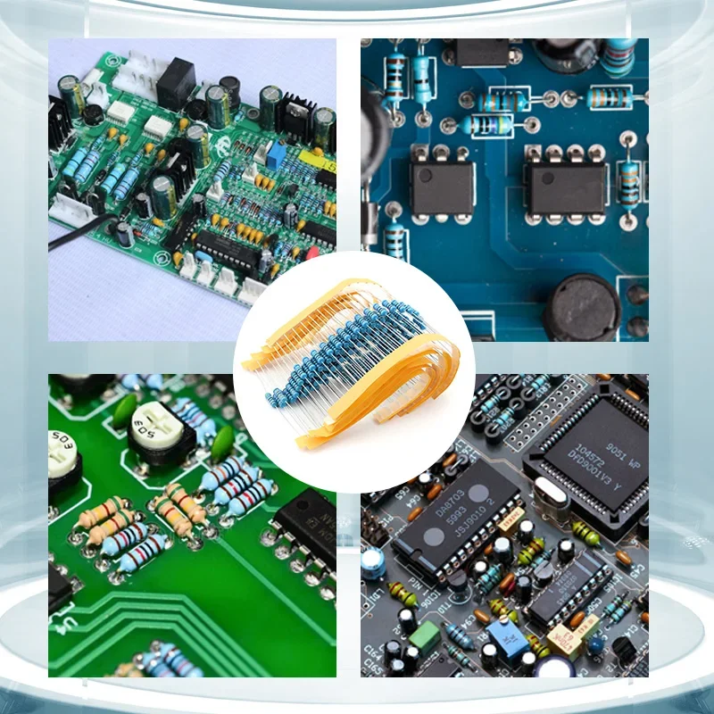 50szt Rezystor z folii metalowej 0,5 W Rezystory 1/2W 1% 1R~510R ohms-1R 2R 3R 5R1 7R5 51R 910R 2K7 15K 27K 30K 36K 47K 51K 62K 82K
