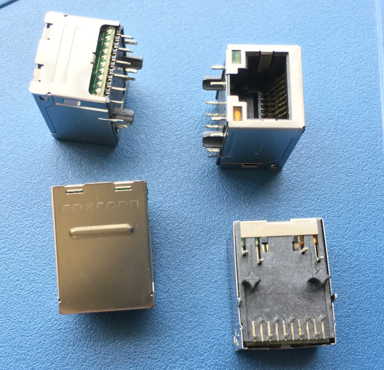For Foxconn RJ45 network port socket, Gigabit network port, with filter, with light JFM3801U-OL38-7H